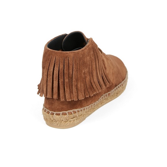 Saint Laurent Fringe Suede Lace-Up Espadrilles - Picture 9 of 12
